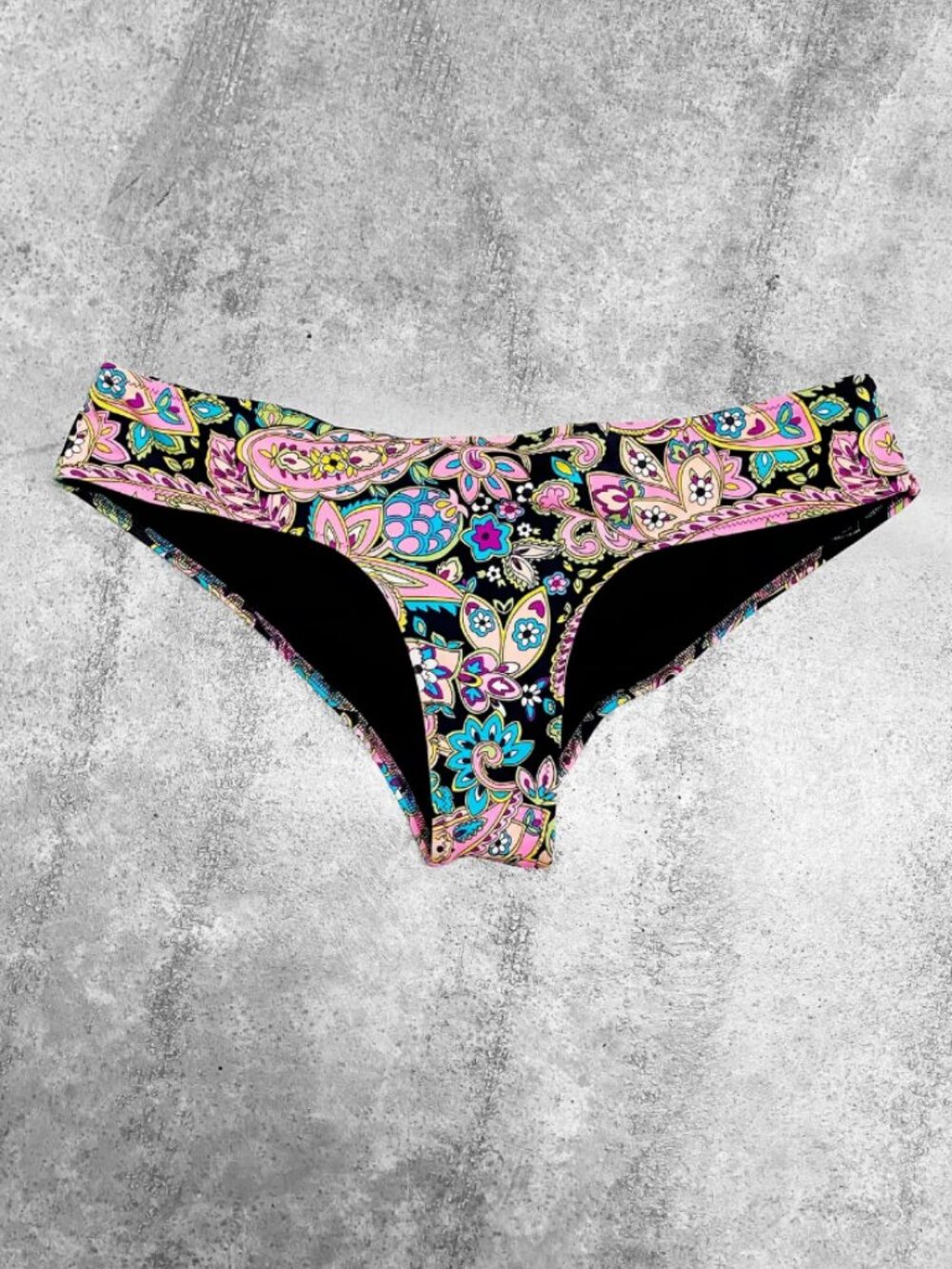 00s 2010s Floral Hippie Victoria's Secret Swimsuit Bottoms Sz M